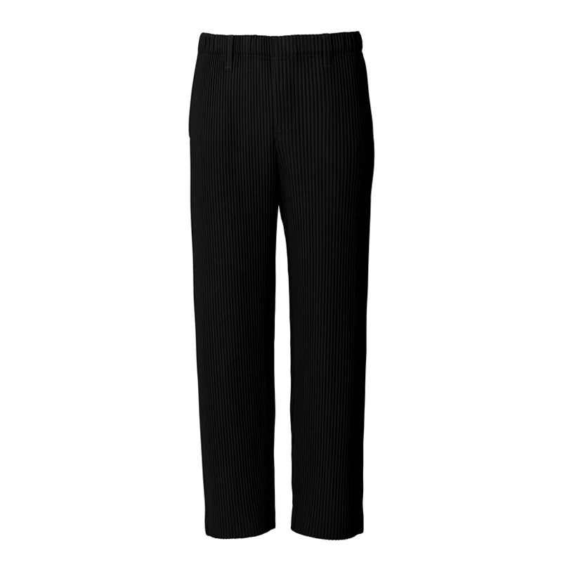 Pleated Ribbed Pants