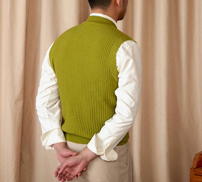 CLEREVE V Neck Waistcoat Sweater