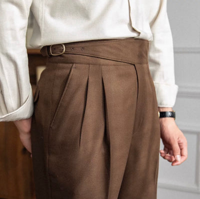 Herringbone Casual Suit Pants