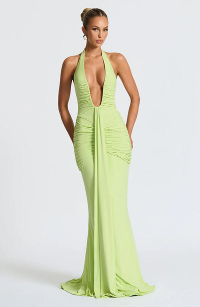 Draped Jersey Maxi Dress