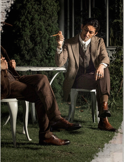 CLEREVE British Herringbone Suit