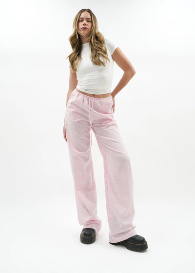 Striped pants pink