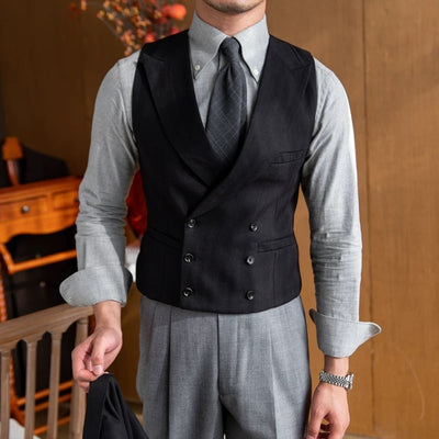 CLEREVE Italian Herringbone Waistcoat