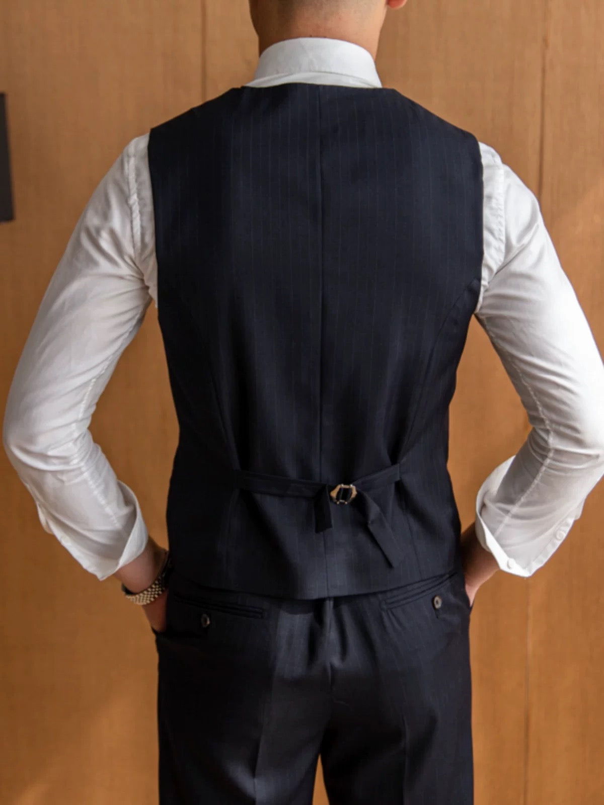 CLEREVE British Wool Striped Vest