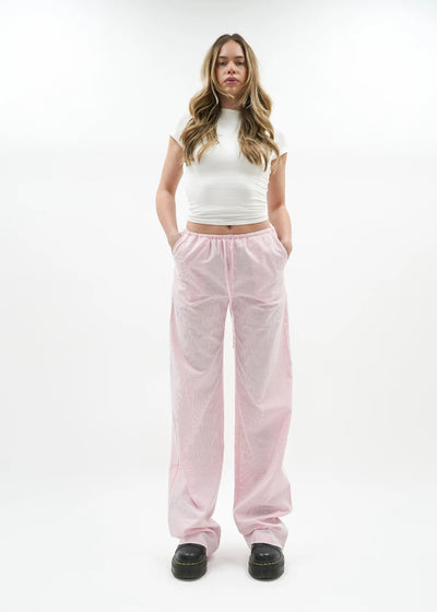 Striped pants pink