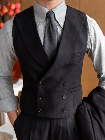 CLEREVE Italian Herringbone Waistcoat
