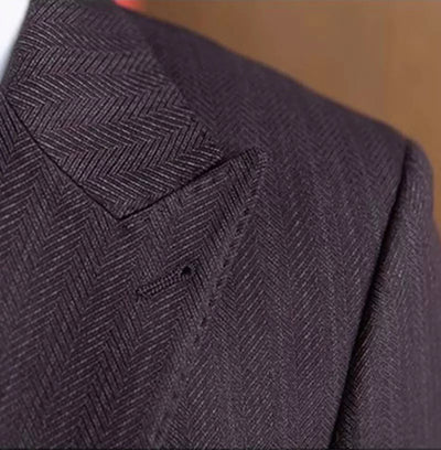 CLEREVE Italian Herringbone Suit