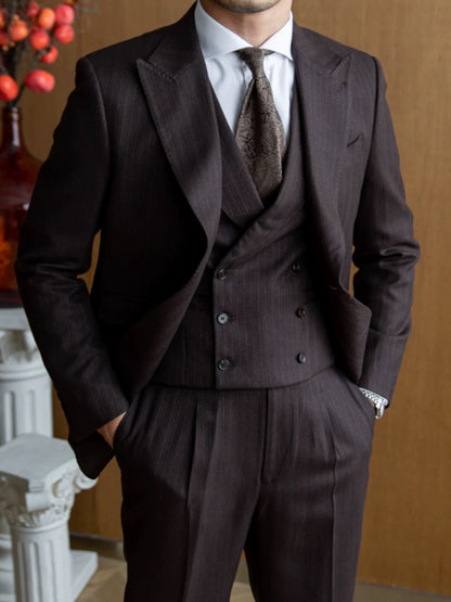 CLEREVE Italian Herringbone Suit