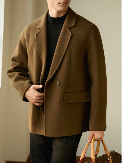 CLEREVE Double-Sided 100% Sheep Wool Suit Jacket