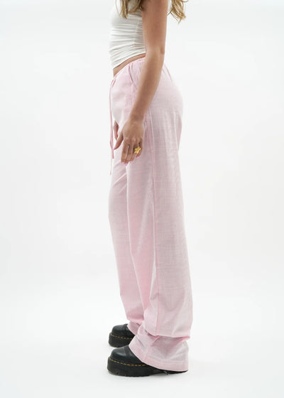Striped pants pink