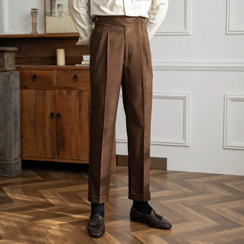 Herringbone Casual Suit Pants