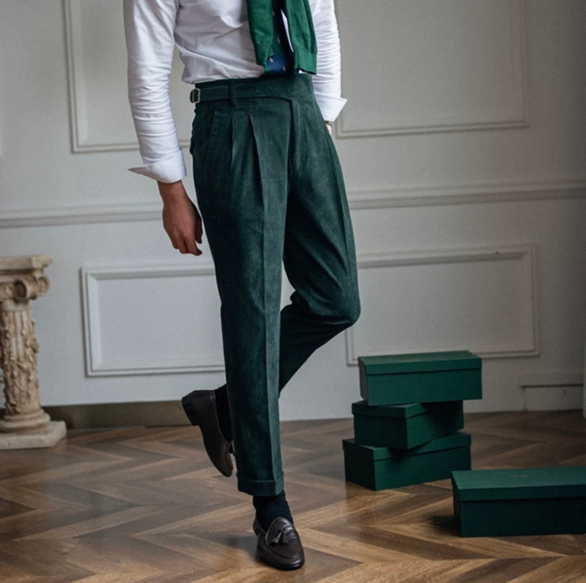 Striped Velvet Pants
