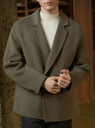 CLEREVE Double-Sided 100% Sheep Wool Suit Jacket