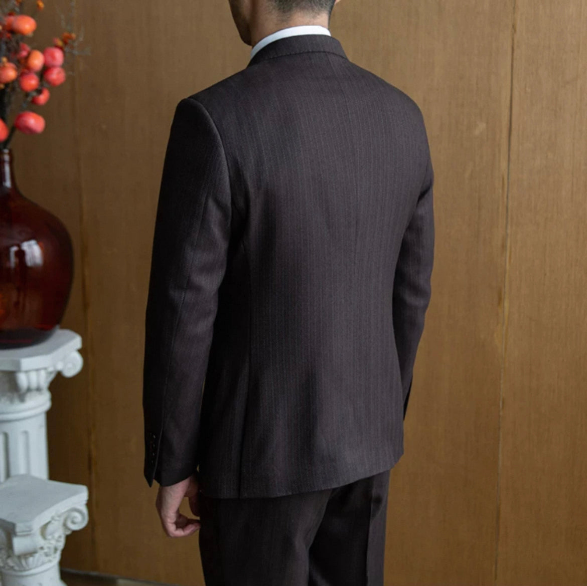 CLEREVE Italian Herringbone Suit