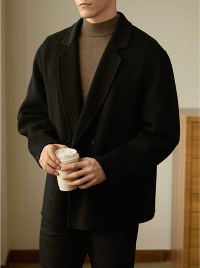 CLEREVE Double-Sided 100% Sheep Wool Suit Jacket