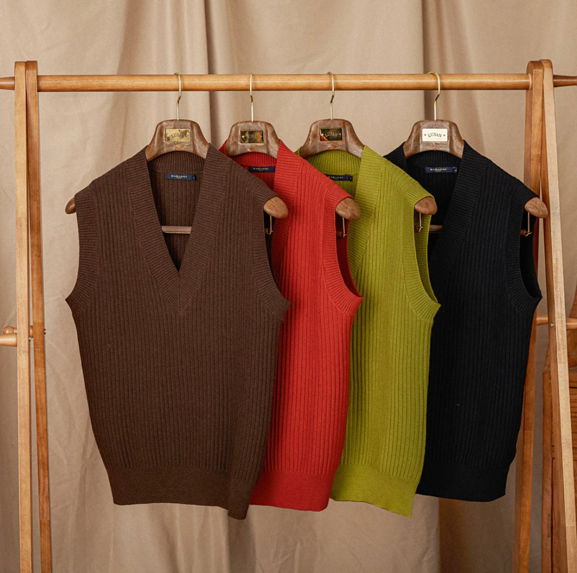 CLEREVE V Neck Waistcoat Sweater