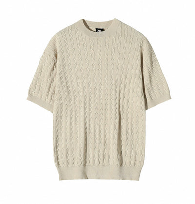 Cable Pattern Knit Shirt