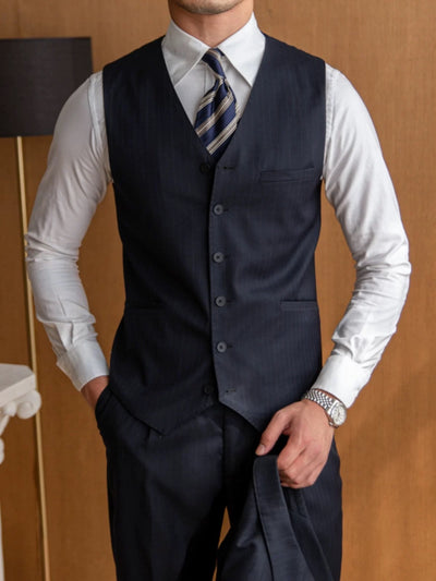 CLEREVE British Wool Striped Vest