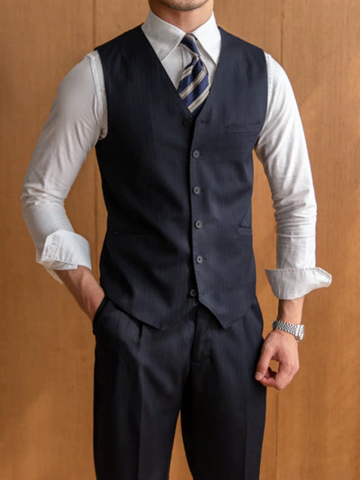 CLEREVE British Wool Striped Vest