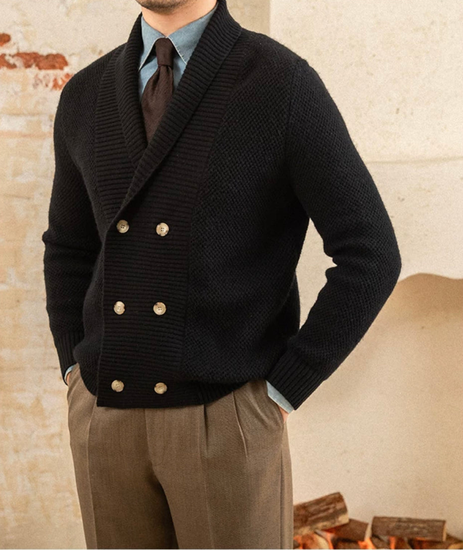Buttoned Knit Sweater