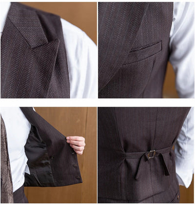 CLEREVE Italian Herringbone Waistcoat