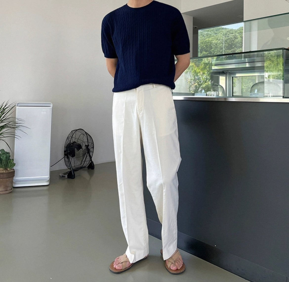 Cable Pattern Knit Shirt