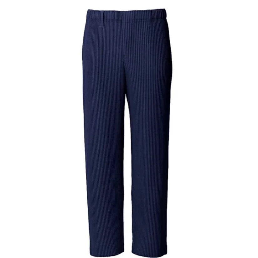 Pleated Ribbed Pants