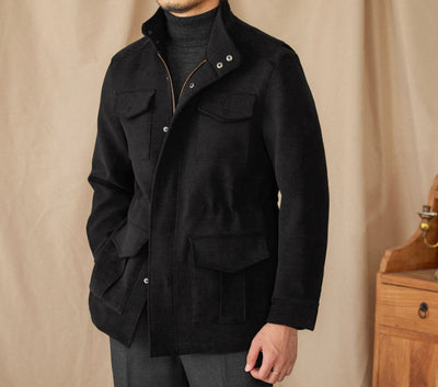 CLEREVE Multi-Pocket Vintage Safari Coat