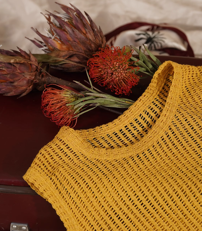 Effortless Grace Hollow Knitted Vest