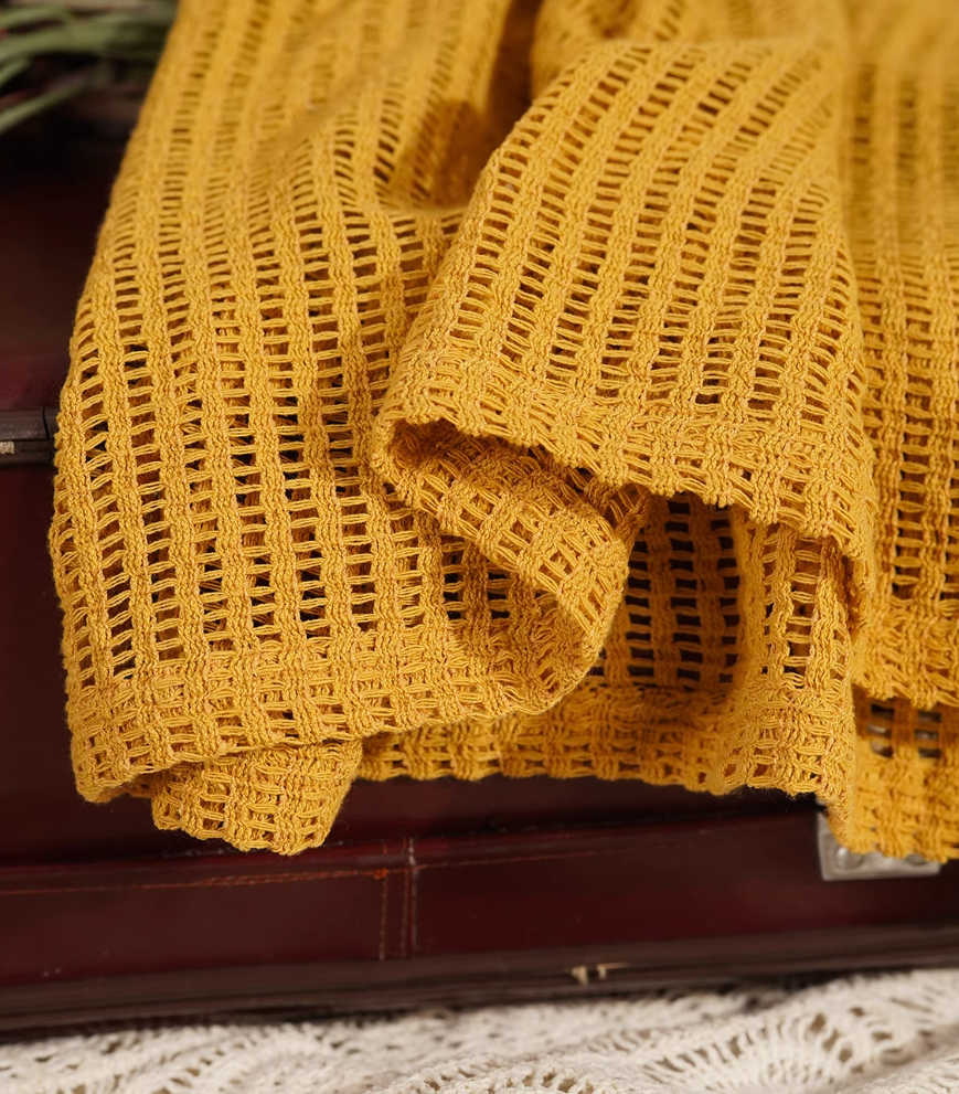 Effortless Grace Hollow Knitted Vest