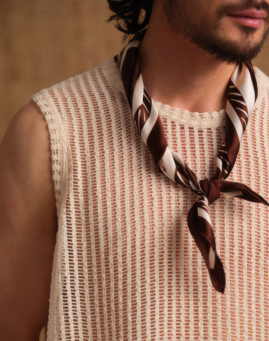 Effortless Grace Hollow Knitted Vest