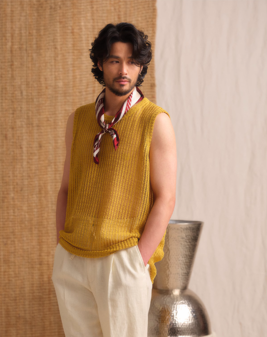 Effortless Grace Hollow Knitted Vest