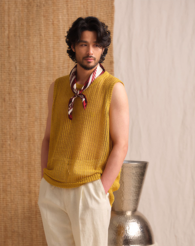 Effortless Grace Hollow Knitted Vest