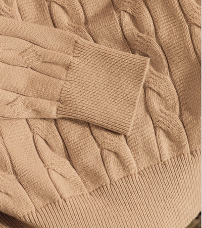 Effortless Grace Double-Zip Heavy Cable Sweater