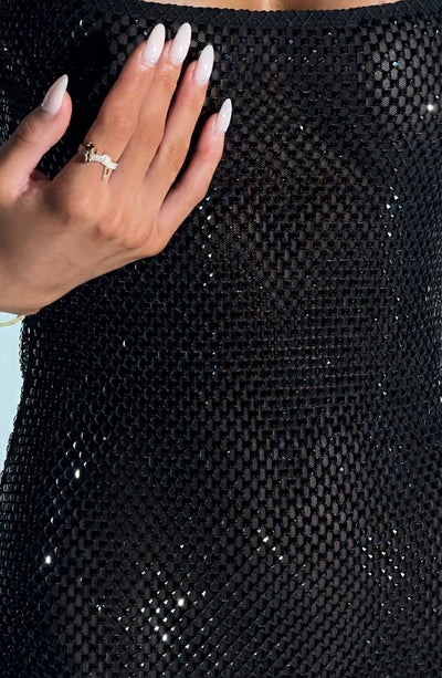 CLEREVE Black Lorena Mini Dress